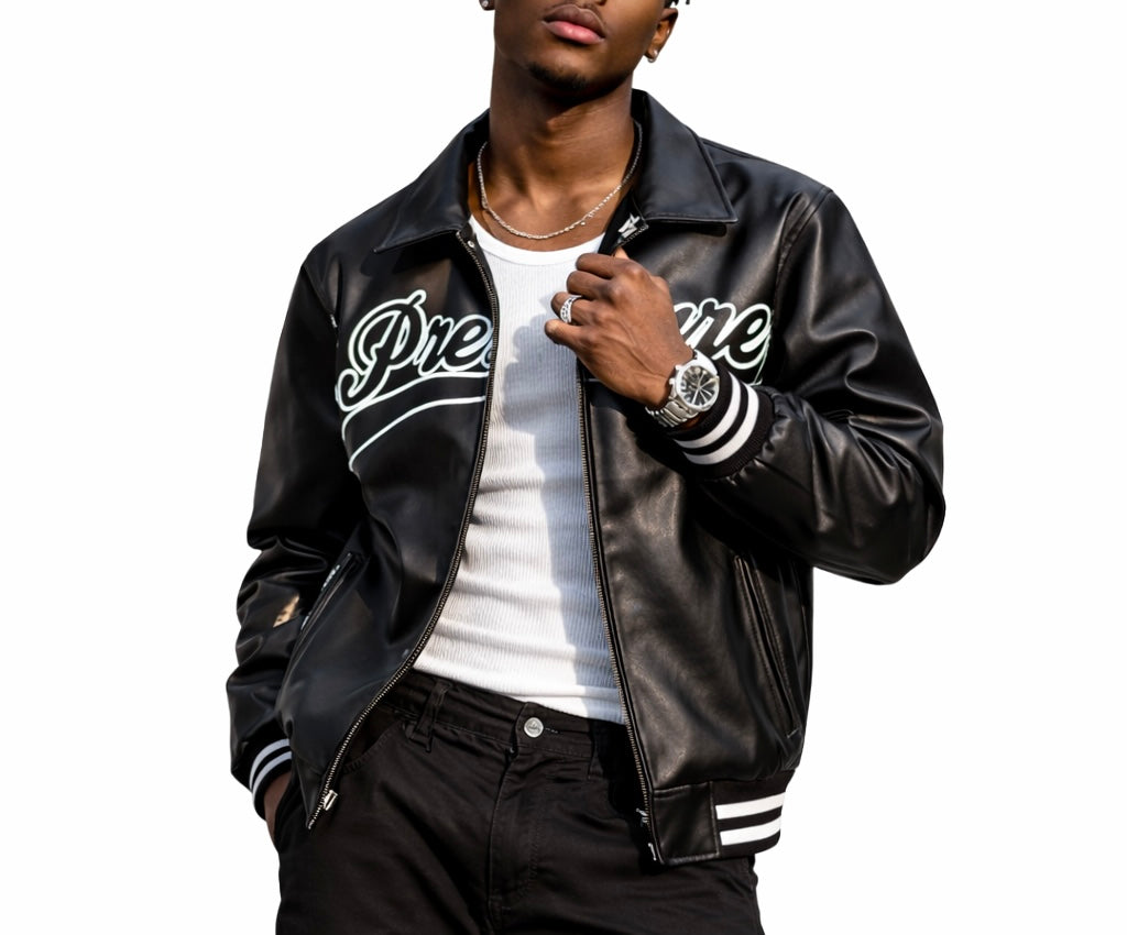BNL Leather Varsity Jacket