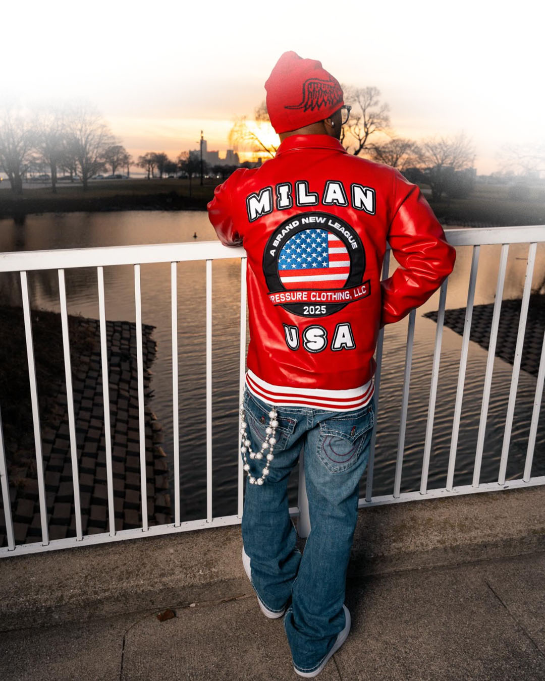 BNL Leather Varsity Jacket