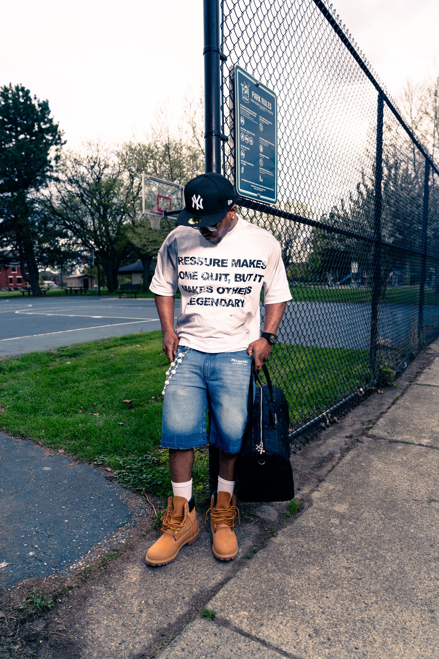 Built Under Pressure Relaxed Fit Denim Shorts