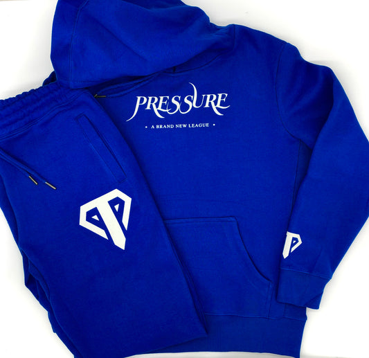A Brand New League Sweatsuit in French Blue