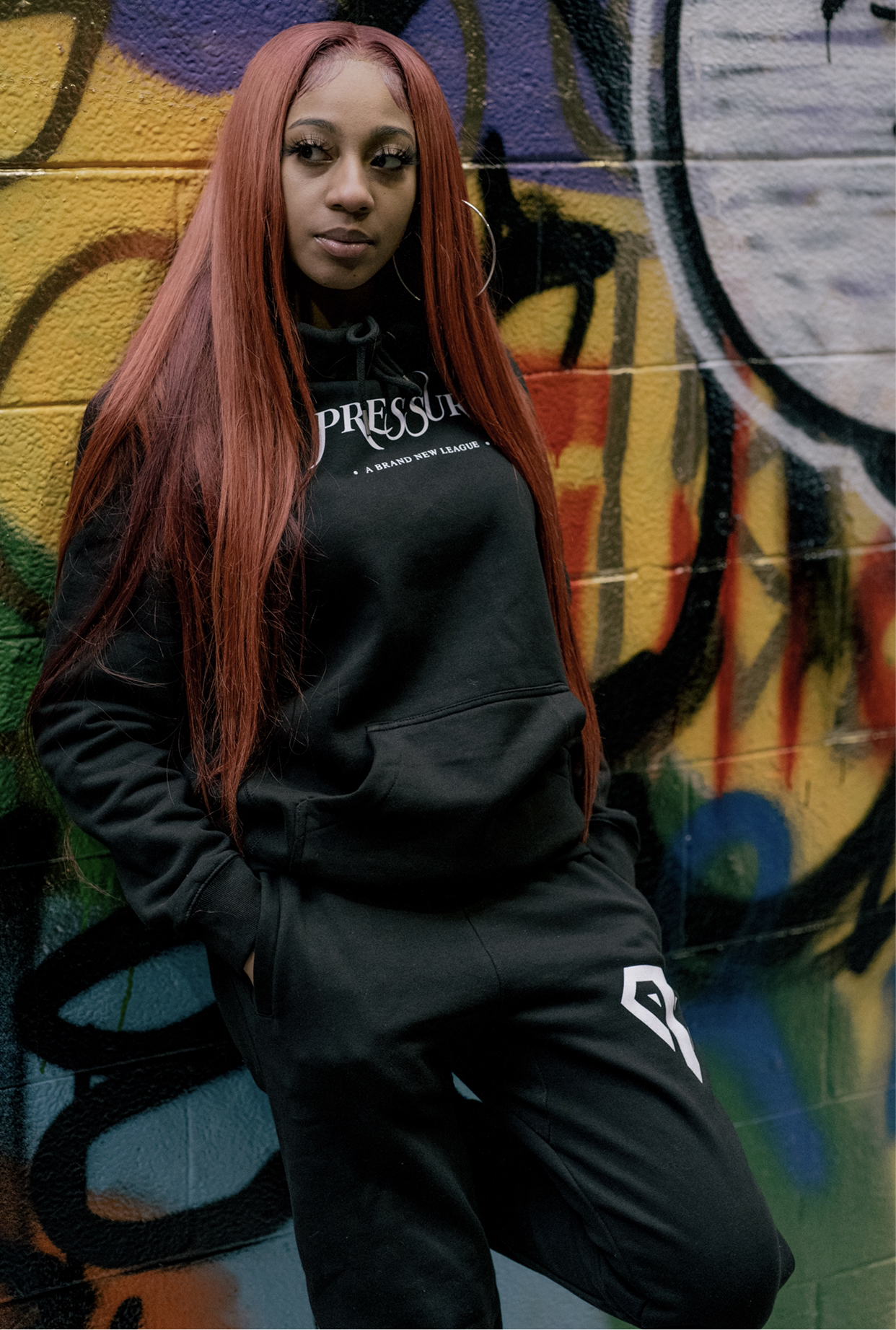 A Brand New League Sweatsuit in Black